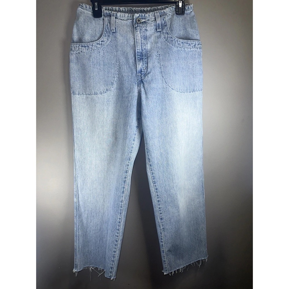 Vintage Levis Dry Goods Jeans 29x27 Carpenter Raw Hem Skater Grunge No WaistBand